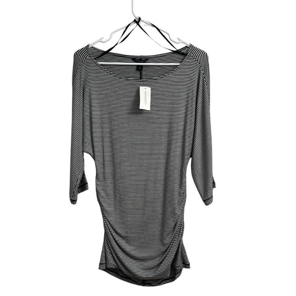 Banana Republic Black & White Striped Tunic